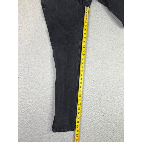 AllSaints Crow Pistol Jeans Mens 32x30 Charcoal Gray Skinny Fit Button Fly Denim - Picture 10 of 12